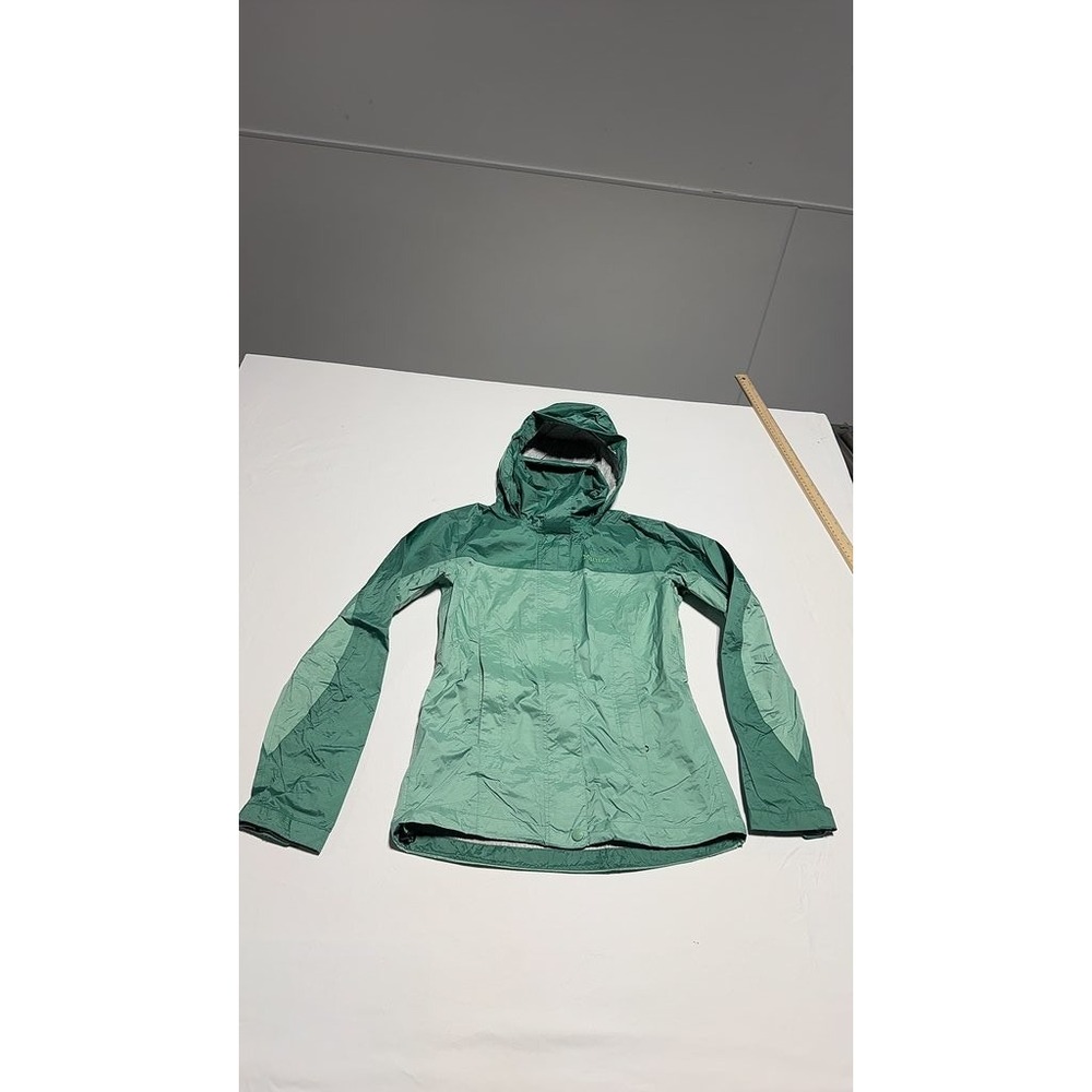 Marmot Womens Green Two-Tone Hooded Full Zip Outdoor Jacket XS Petites